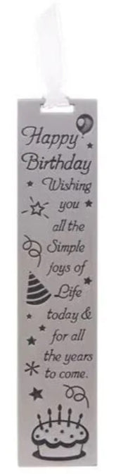 Happy Birthday Stainless Steel Bookmarks With Love